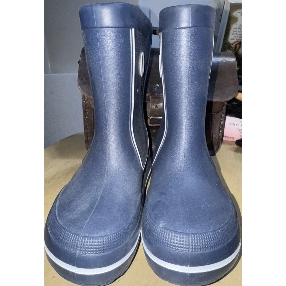 Crocs‎ Crocband Jaunt Kids Size J 2 Navy Blue Rain Boots